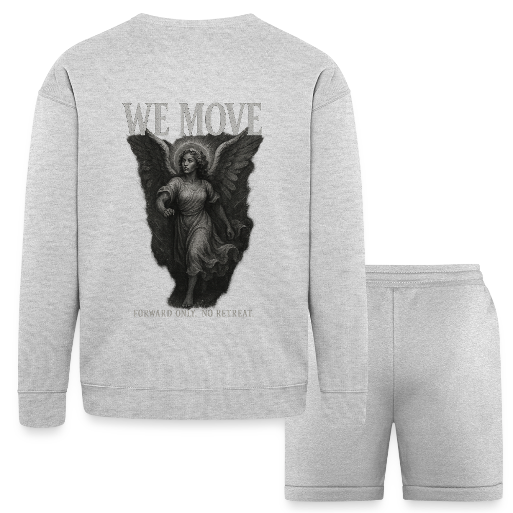 FVO | WE MOVE Female Angel Unisex Sweatshirt & Short Set - heather gray