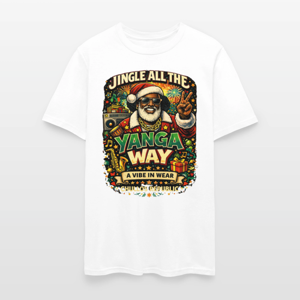 Jingle All The Yanga Way | Men's T-Shirt - white
