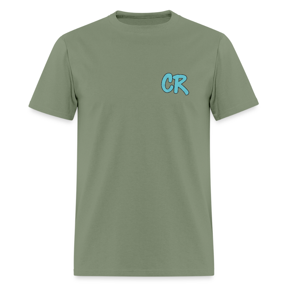 Men's T-Shirt | CHOP LIFE Back Print - military green