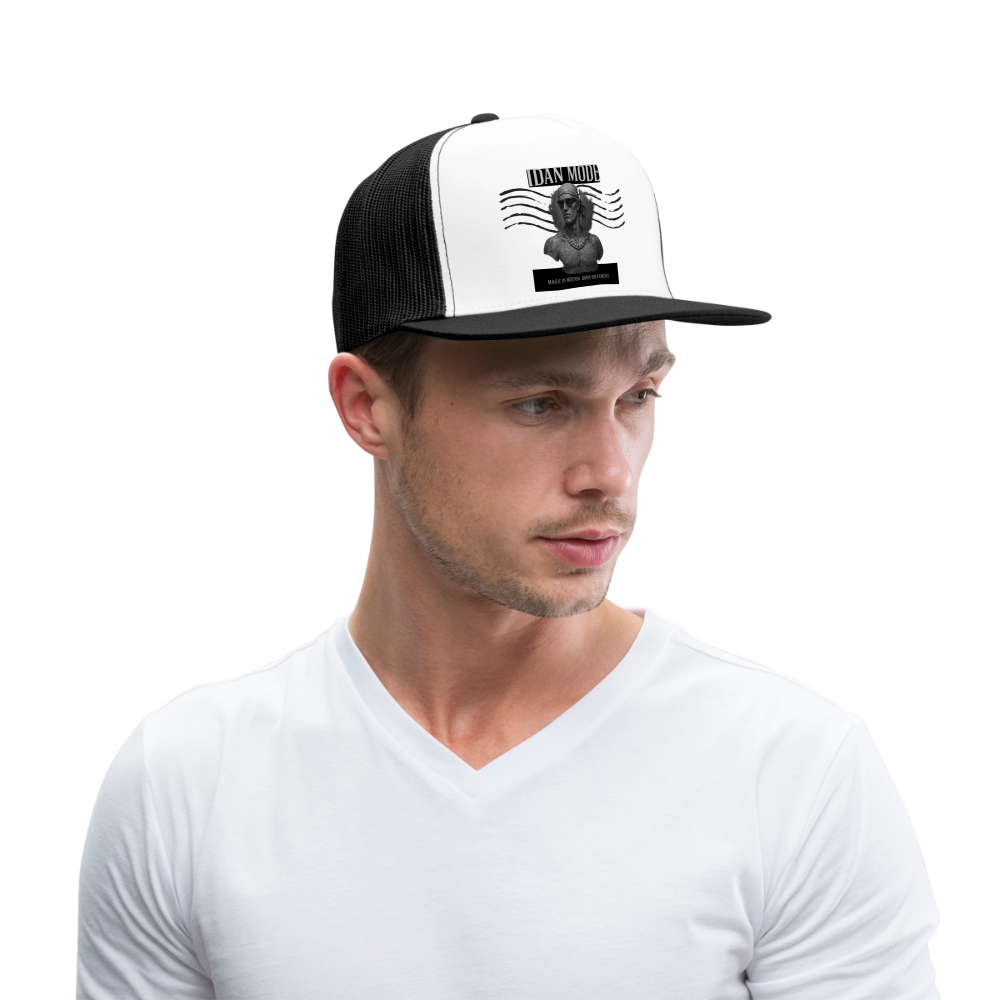 IDAN MODE Trucker Cap – Lagos Streetwear - white/black