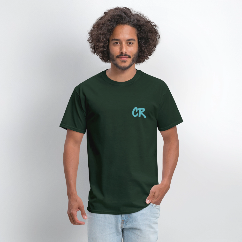 Men's T-Shirt | CHOP LIFE Back Print - forest green