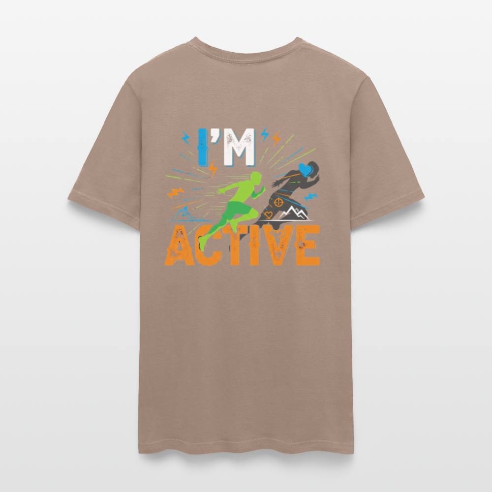 Men's IM ACTIVE T-Shirt | Front & Back - safari