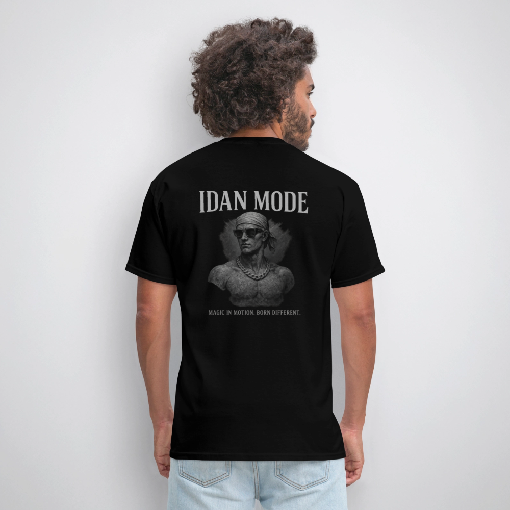Men's T-Shirt | IDAN MODE Back Print - black