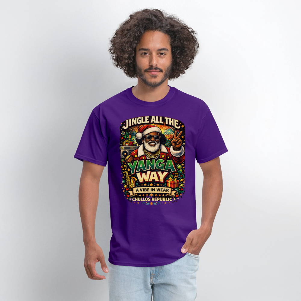 Jingle All The Yanga Way | Men's T-Shirt - purple