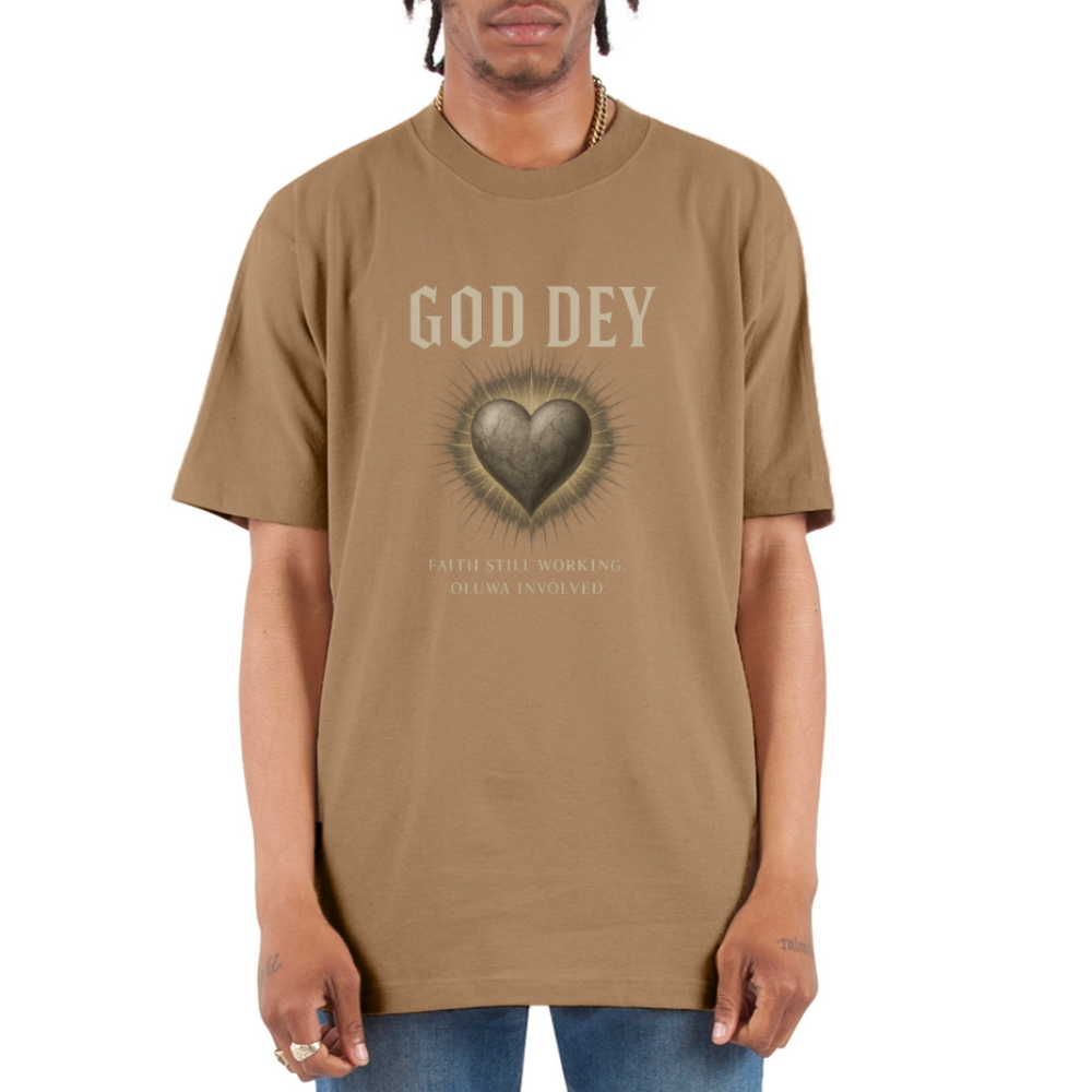 CR - God Dey | Active Faith - Unisex Oversized Heavyweight T-Shirt shop the vibe at chullosrepublic.com