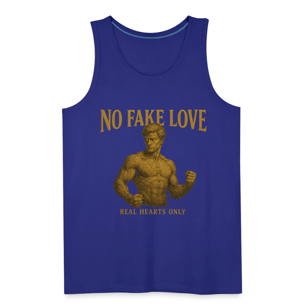 CR -  Men's Premium Tank Top - NO FAKE LOVE | Real Hearts Only shop the vibe at chullosrepublic.com