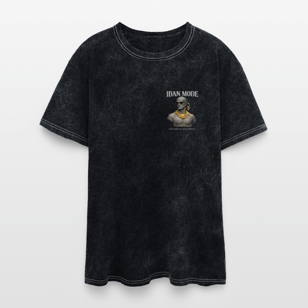 "IDAN MODE" VINTAGE MINERAL WASH T-SHIRT - mineral black