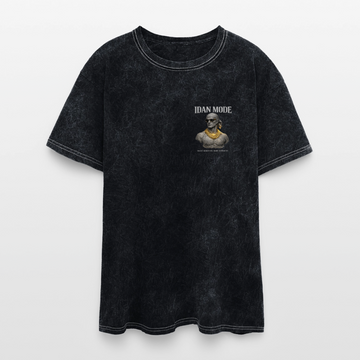 "IDAN MODE" VINTAGE MINERAL WASH T-SHIRT - mineral black