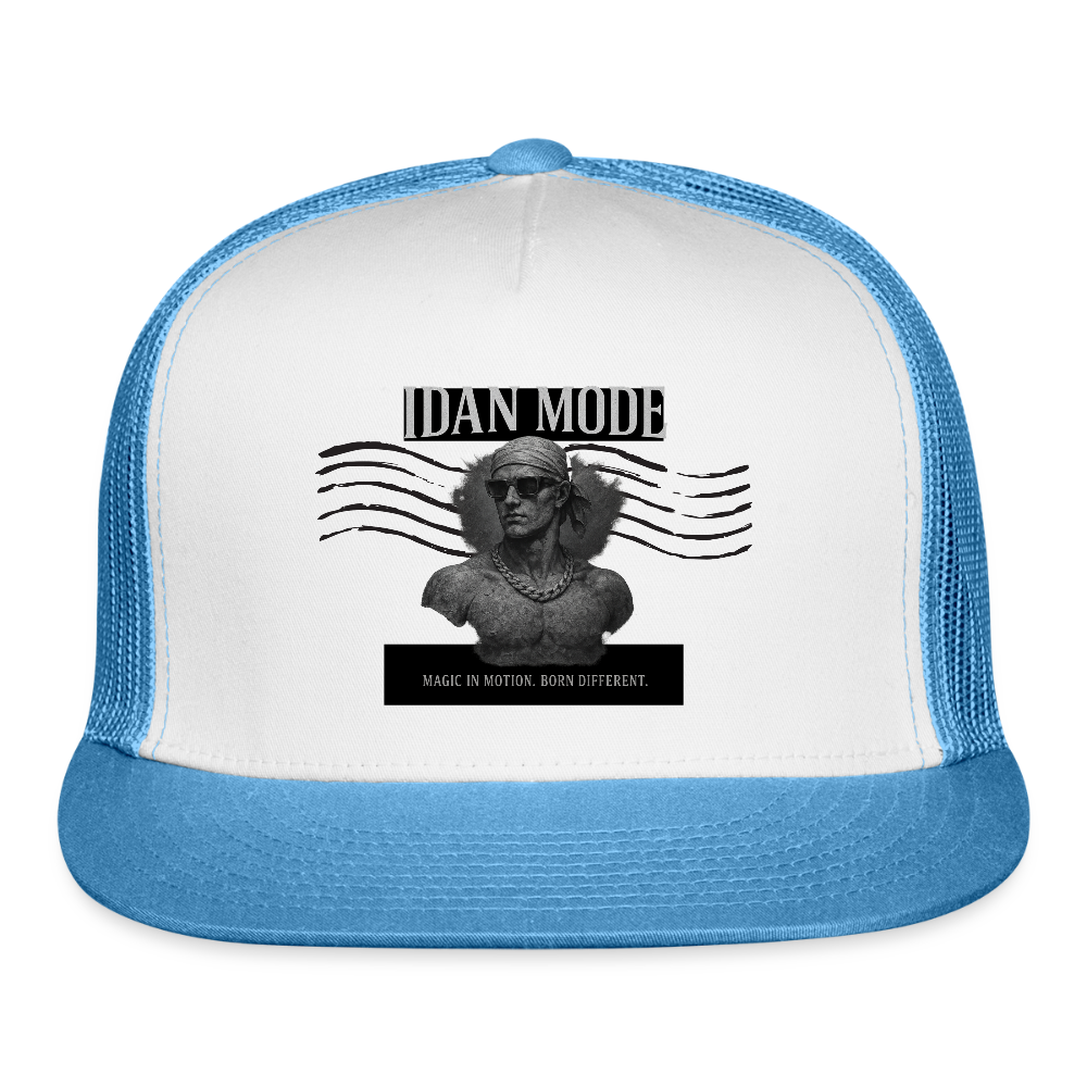 IDAN MODE Trucker Cap – Lagos Streetwear - white/blue