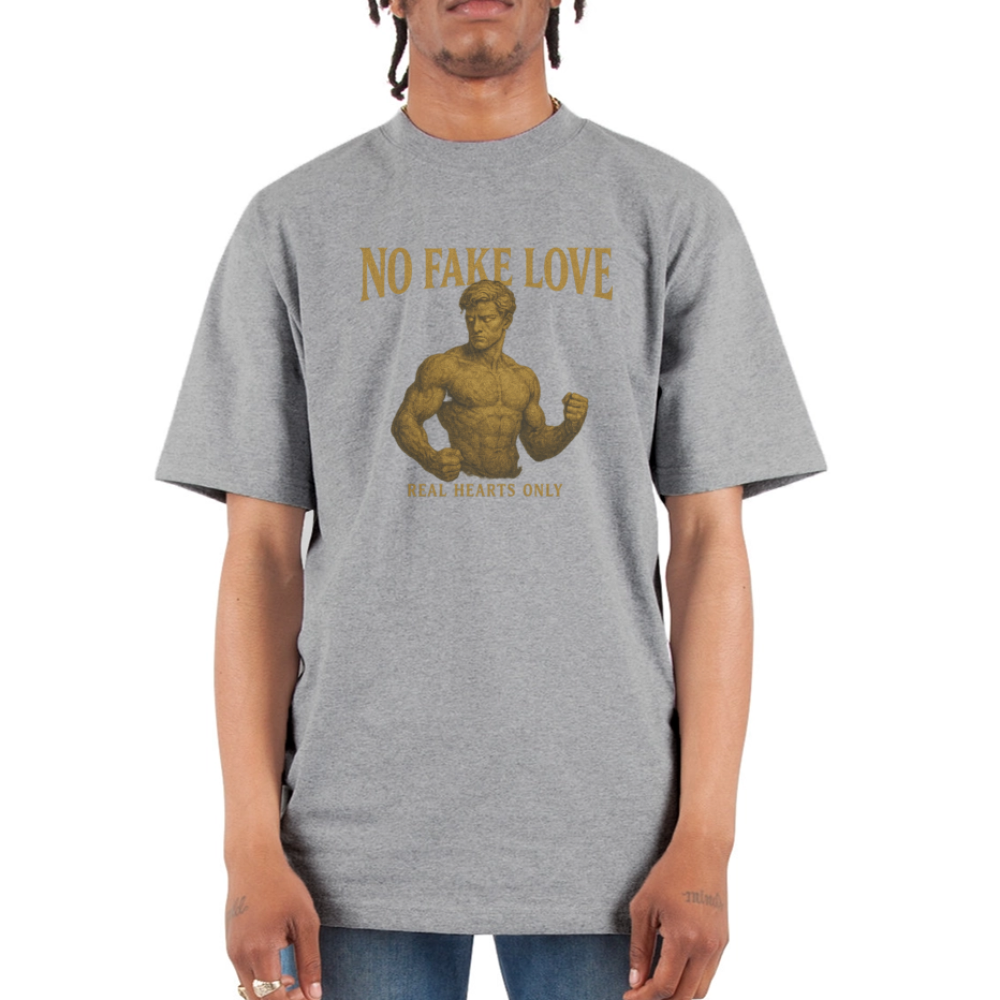 CR - No Fake Love - Real Hearts Only | Unisex Oversized HQ T-Shirt shop the vibe at chullosrepublic.com