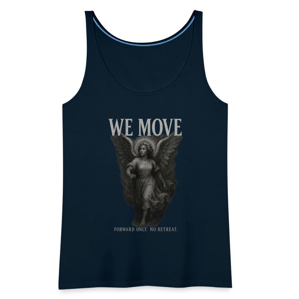 CR  - WE MOVE | Forward Only. No Retreat. Women's Premium Tank Top - Female Angel shop the vibe at chullosrepublic.com