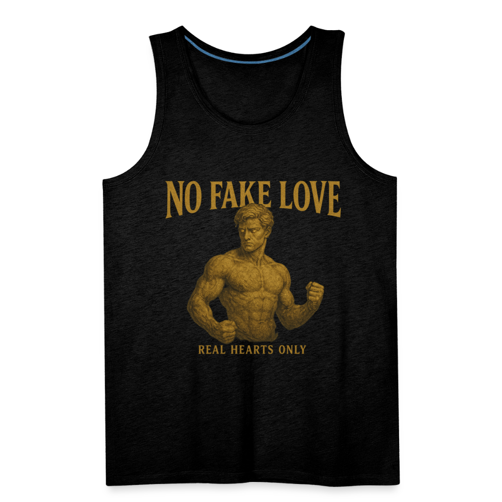 CR -  Men's Premium Tank Top - NO FAKE LOVE | Real Hearts Only shop the vibe at chullosrepublic.com