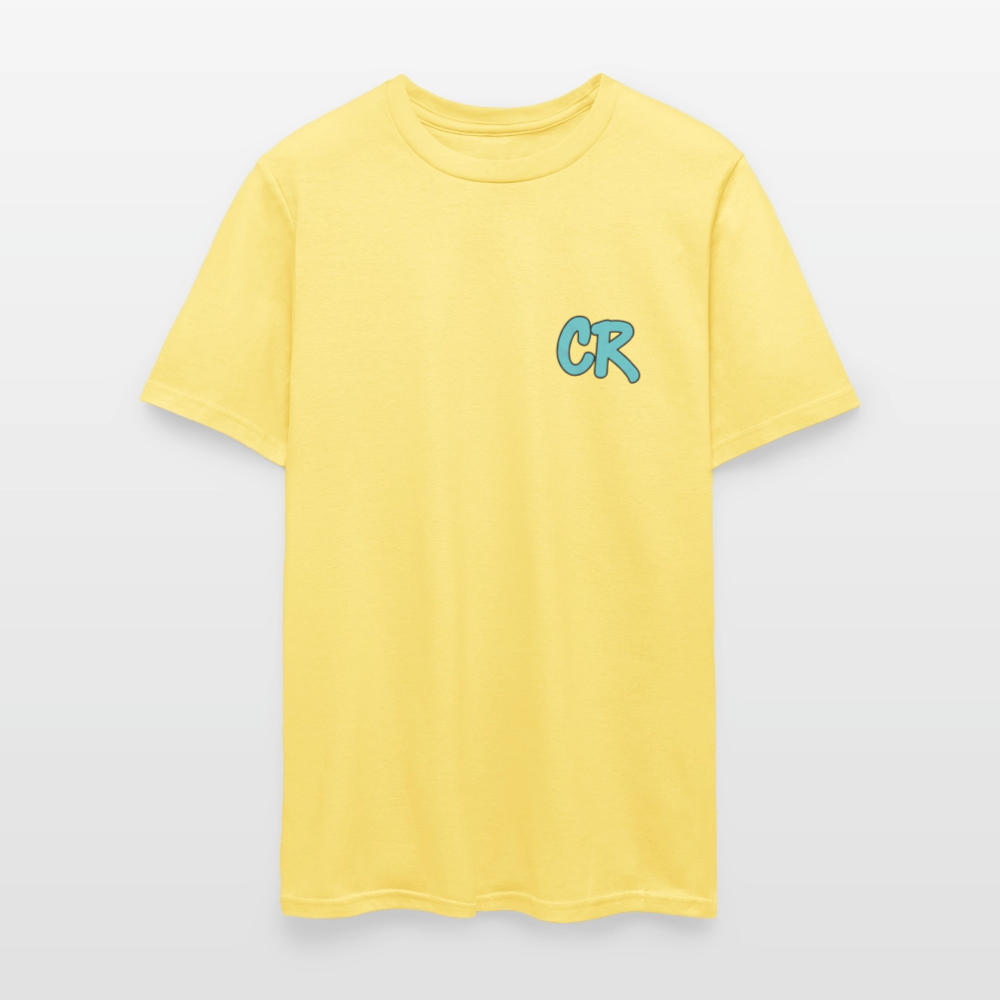 Men's T-Shirt | No Fake Love Back Print - cornsilk