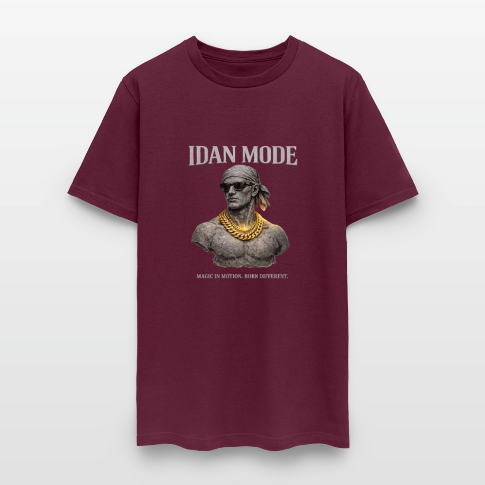 IDAN MODE - Men's T-Shirt | Lagos Streetwear - burgundy