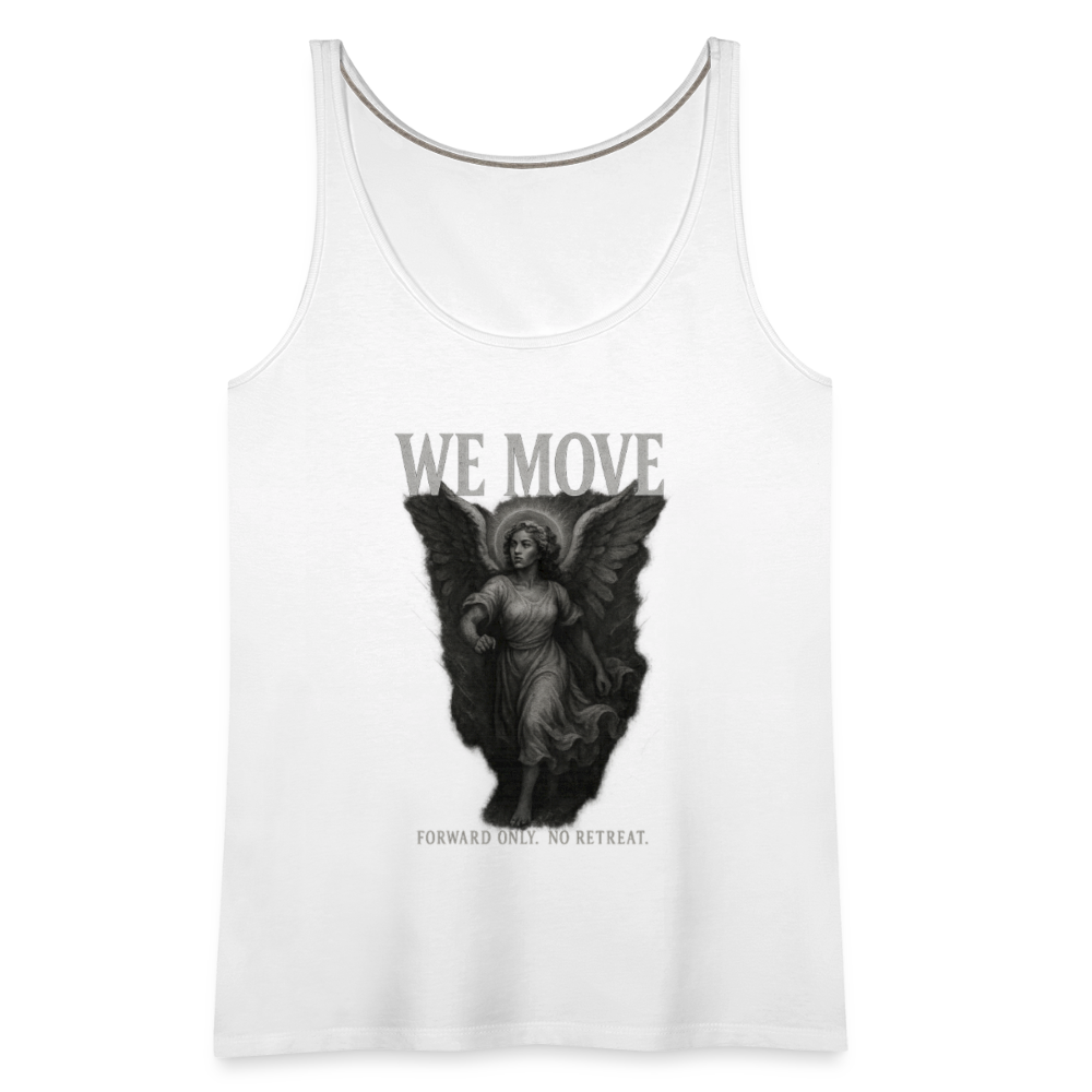 CR  - WE MOVE | Forward Only. No Retreat. Women's Premium Tank Top - Female Angel shop the vibe at chullosrepublic.com