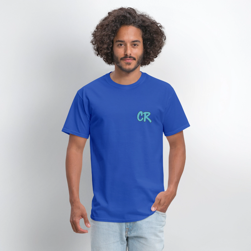Men's T-Shirt | IDAN MODE Back Print - royal blue