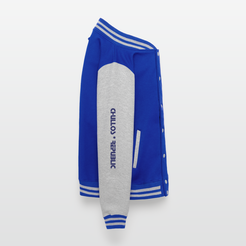 Built From Grace | Unisex College Sweat Jacket - royal/heather grey