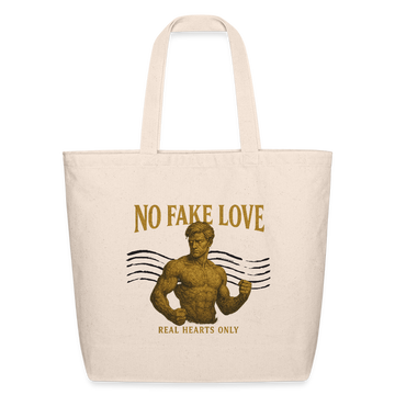 CR - No Fake Love | Eco-Friendly Cotton Tote shop the vibe at chullosrepublic.com