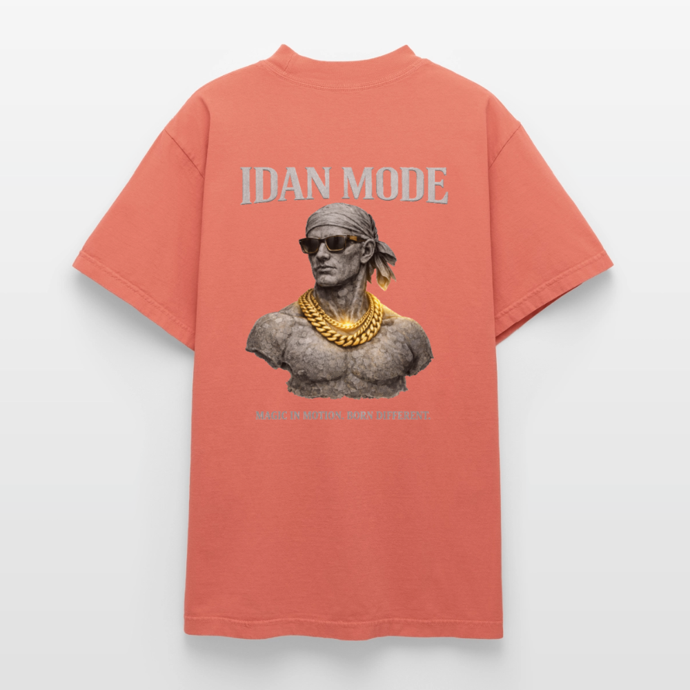 "IDAN MODE" HEAVYWEIGHT WASHED T-SHIRT // FP-B - peach