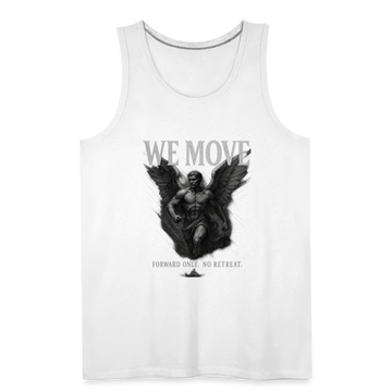 CR - Men's Premium Tank Top – WE MOVE | Forward Only. No Retreat - white