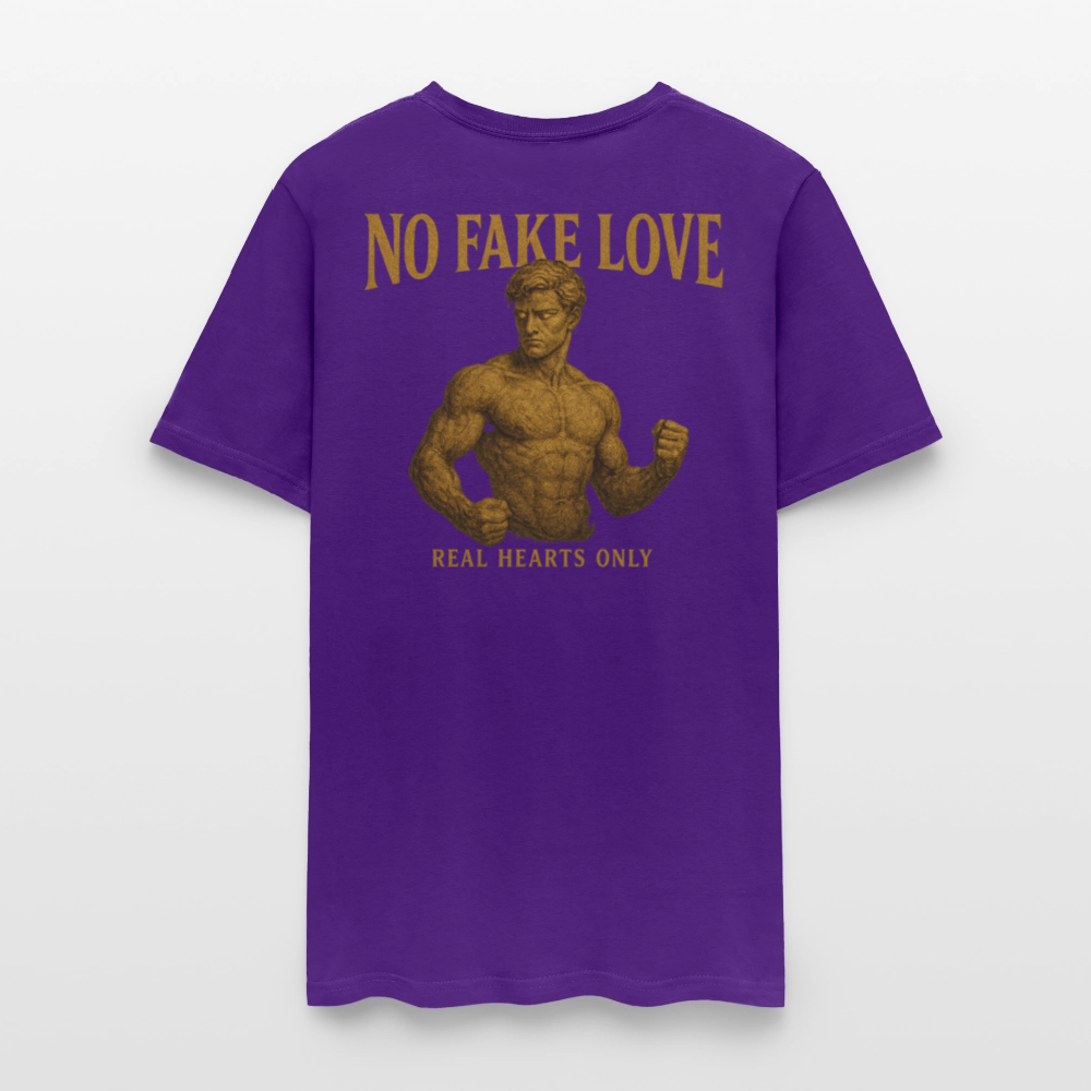 Men's T-Shirt | No Fake Love Back Print - purple