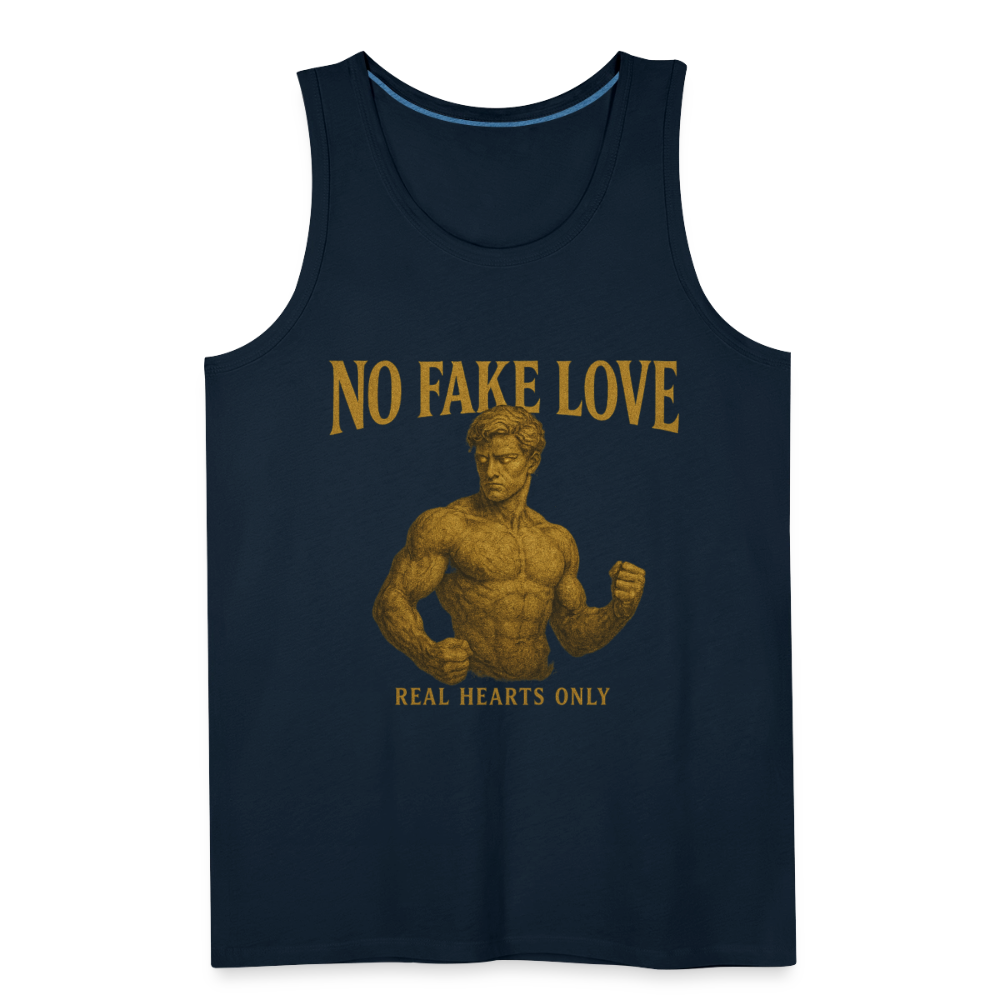 CR -  Men's Premium Tank Top - NO FAKE LOVE | Real Hearts Only shop the vibe at chullosrepublic.com