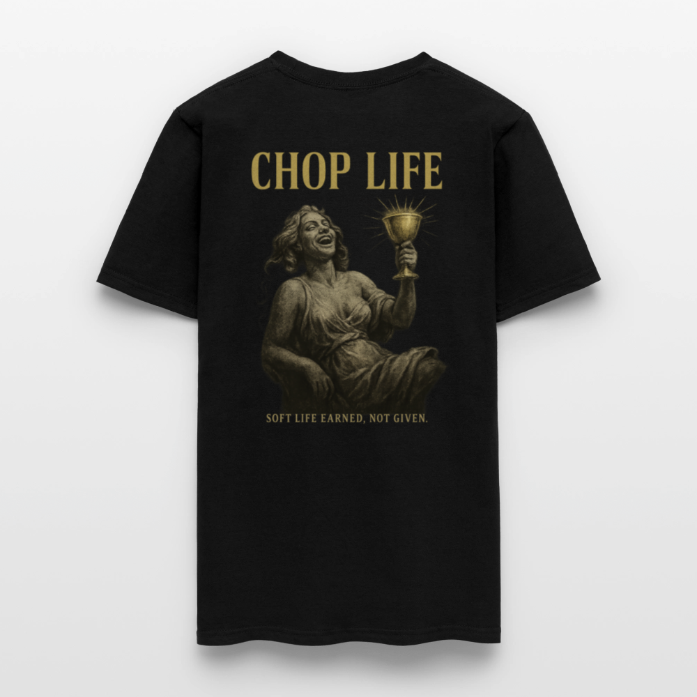 Men's T-Shirt | CHOP LIFE Back Print - black