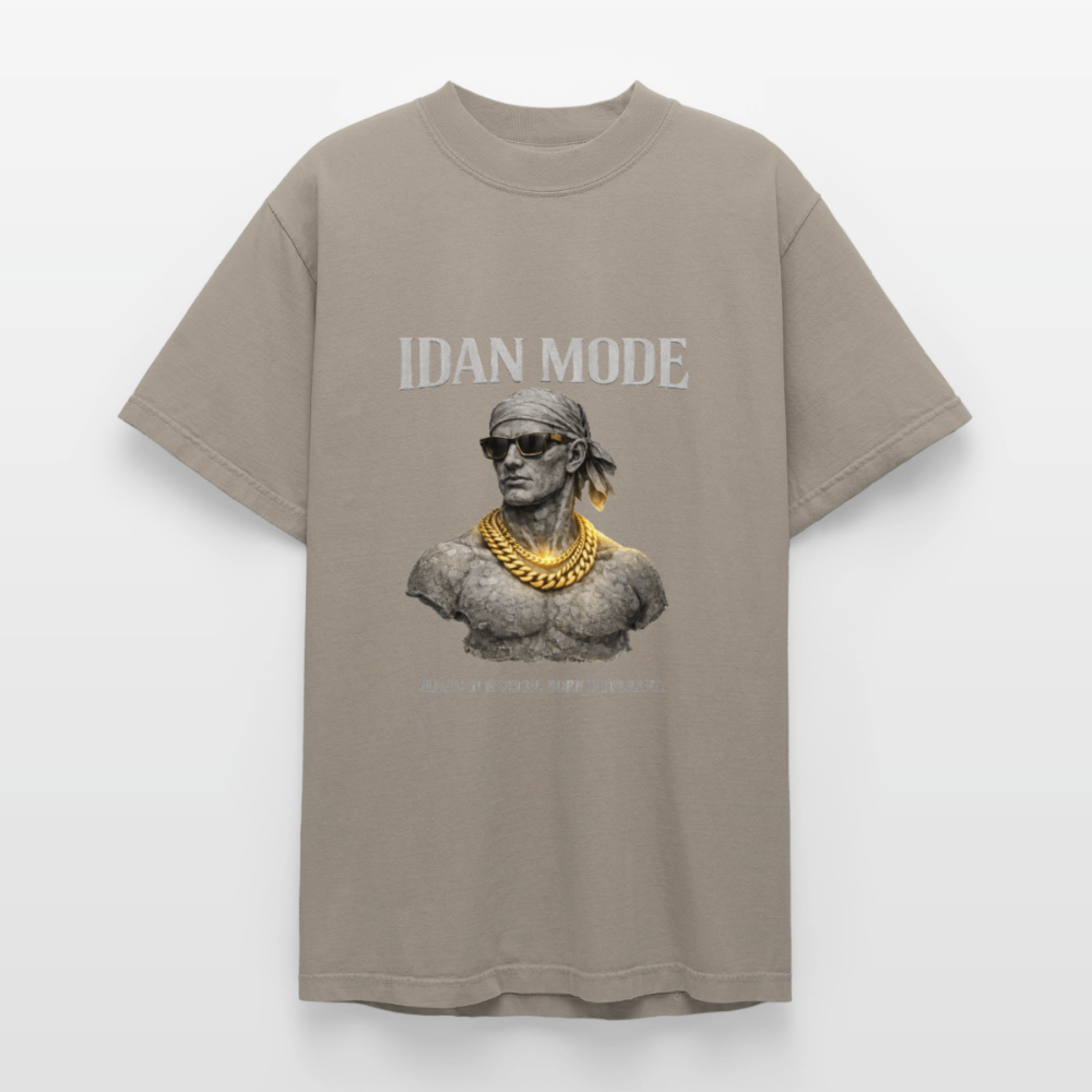 "IDAN MODE" HEAVYWEIGHT WASHED T-SHIRT // FC - khaki