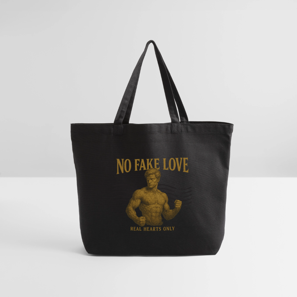 CR - No Fake Love | Eco-Friendly Cotton Tote shop the vibe at chullosrepublic.com