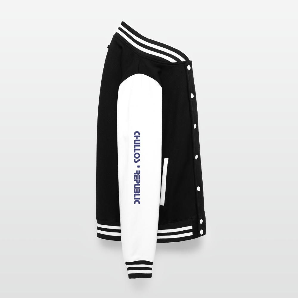 Built From Grace | Unisex College Sweat Jacket - black/white