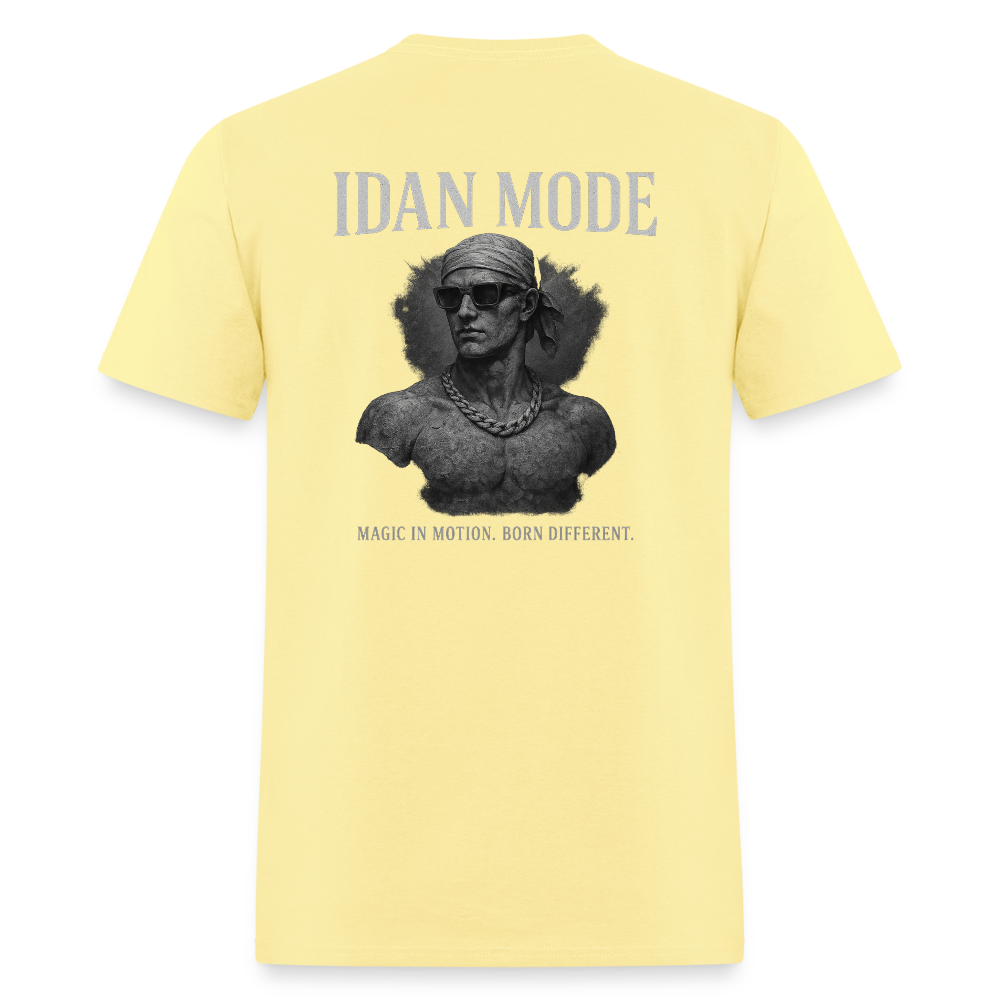 Men's T-Shirt | IDAN MODE Back Print - cornsilk