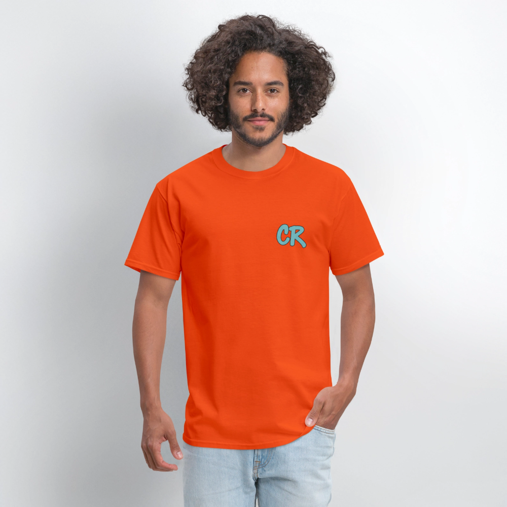 Men's T-Shirt | CHOP LIFE Back Print - orange