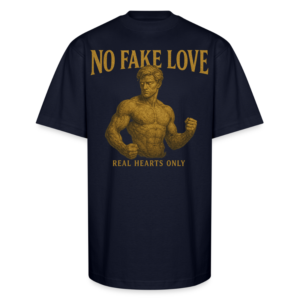CR - No Fake Love - Real Hearts Only | Unisex Oversized HQ T-Shirt shop the vibe at chullosrepublic.com