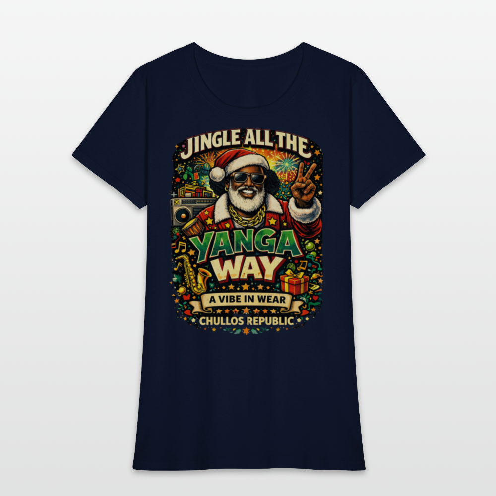 Jingle All The Yanga Way | Women's T-Shirt - navy