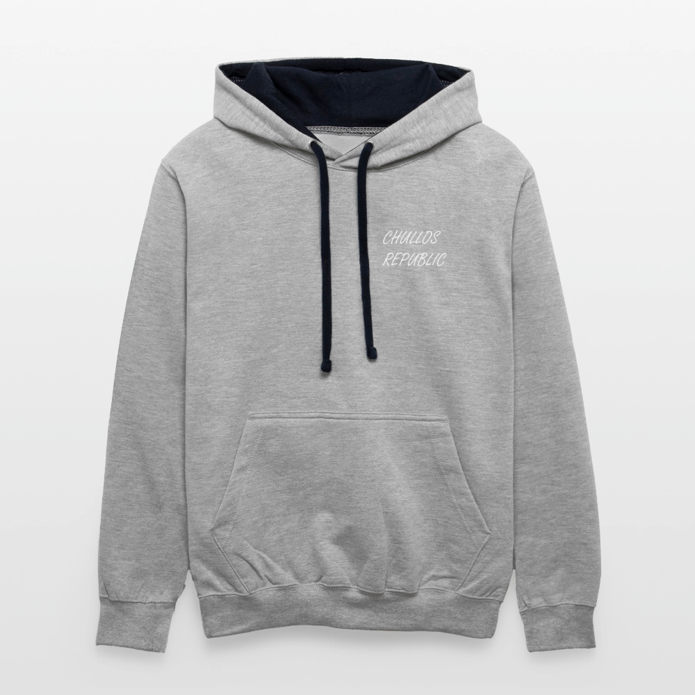 CR - Chop Life - Soft Life Earn. Not Given | Contrast Hoodie - heather gray/navy