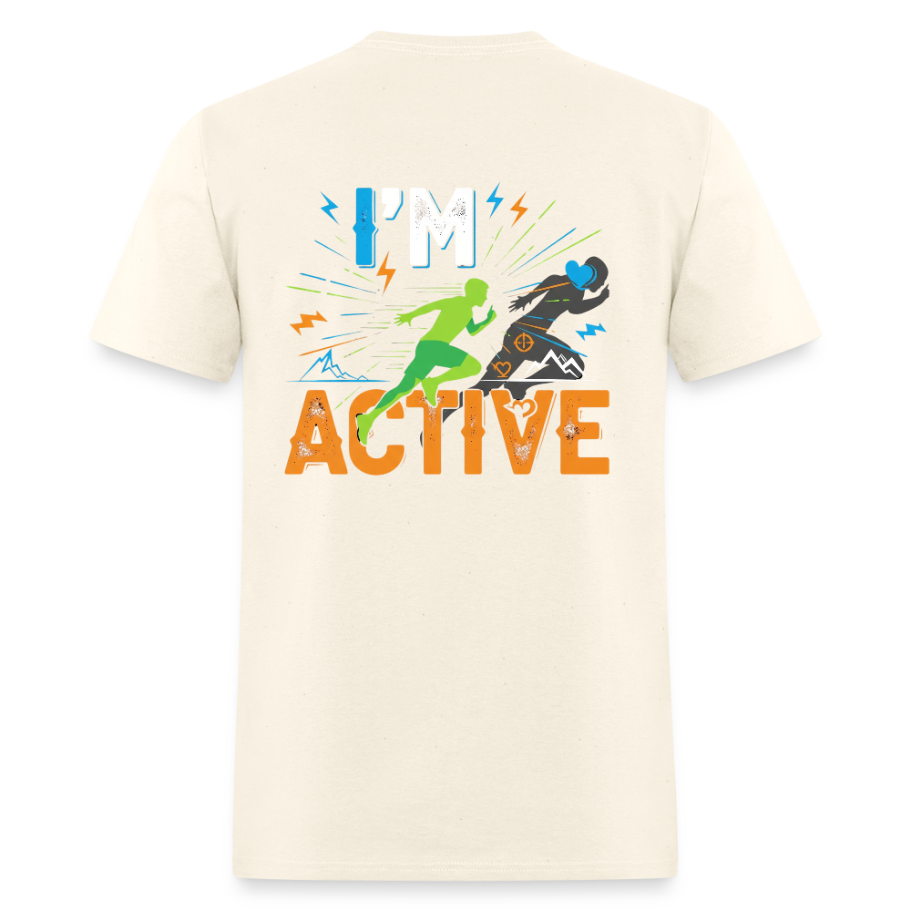Men's IM ACTIVE T-Shirt | Front & Back - sweet cream heather