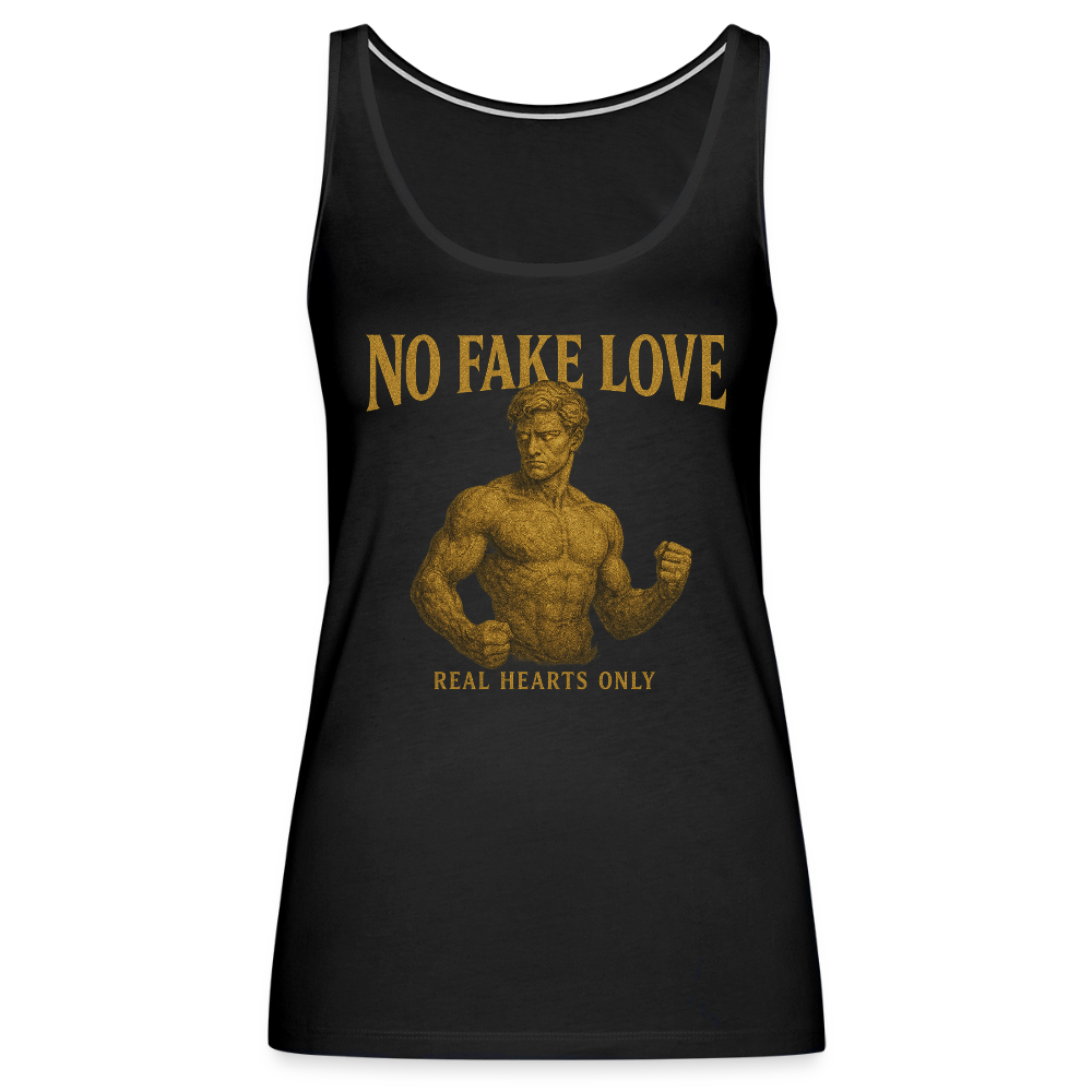 CR - Women's NO FAKE LOVE — Real Hearts Only. Premium Tank Top shop the vibe at chullosrepublic.com
