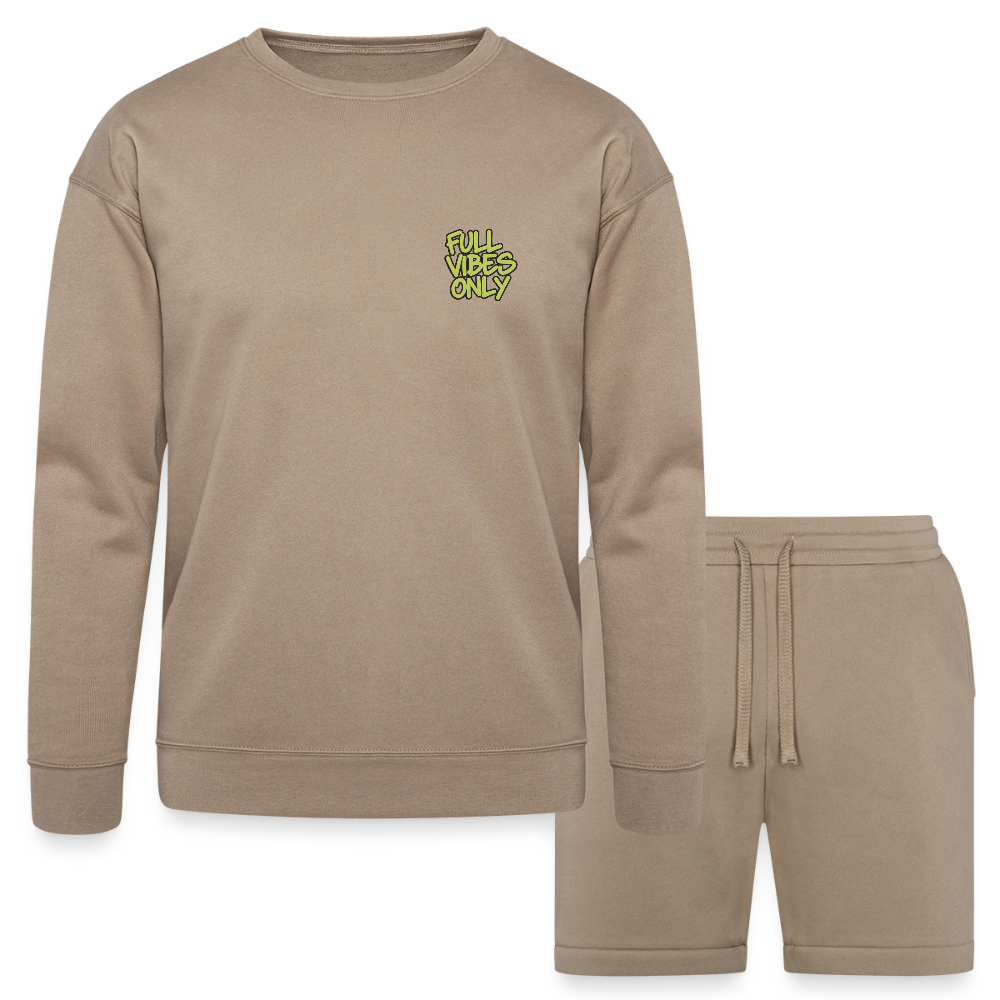 FVO | WE MOVE Female Angel Unisex Sweatshirt & Short Set - tan