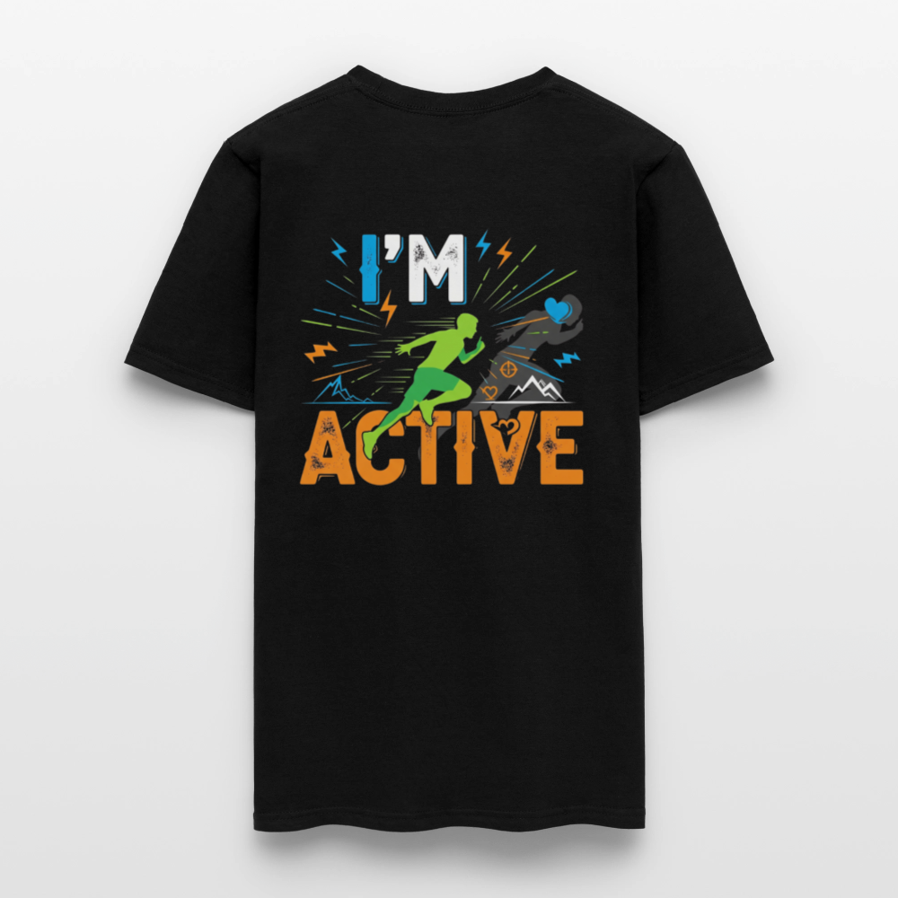 Men's IM ACTIVE T-Shirt | Front & Back - black