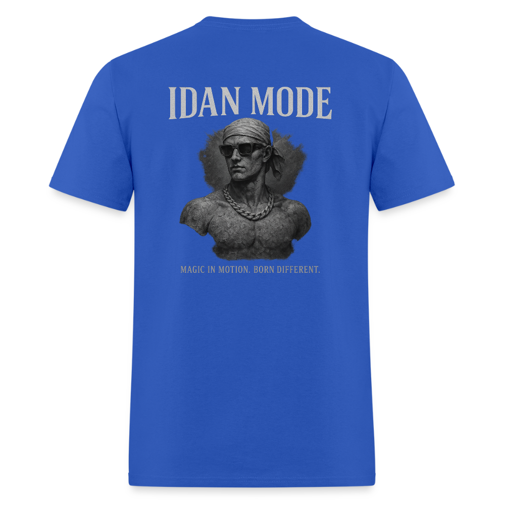 Men's T-Shirt | IDAN MODE Back Print - royal blue