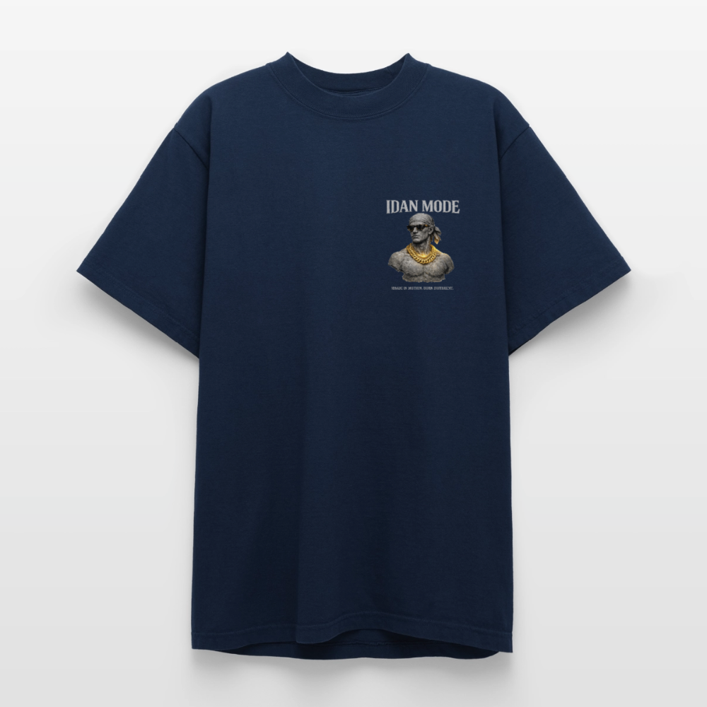 "IDAN MODE" HEAVYWEIGHT WASHED T-SHIRT // FP-B - navy