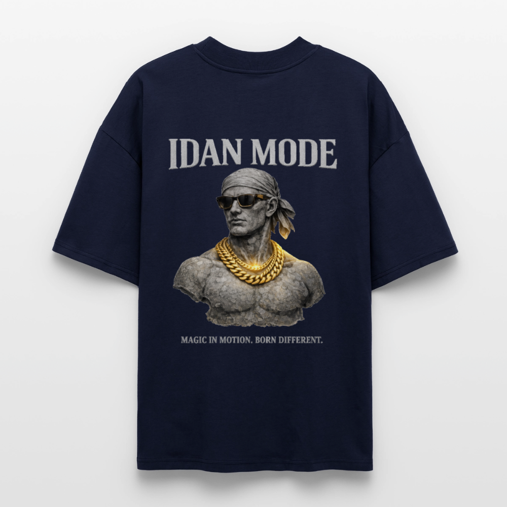 IDAN MODE BRUTALIST MOCK-NECK TEE - french navy