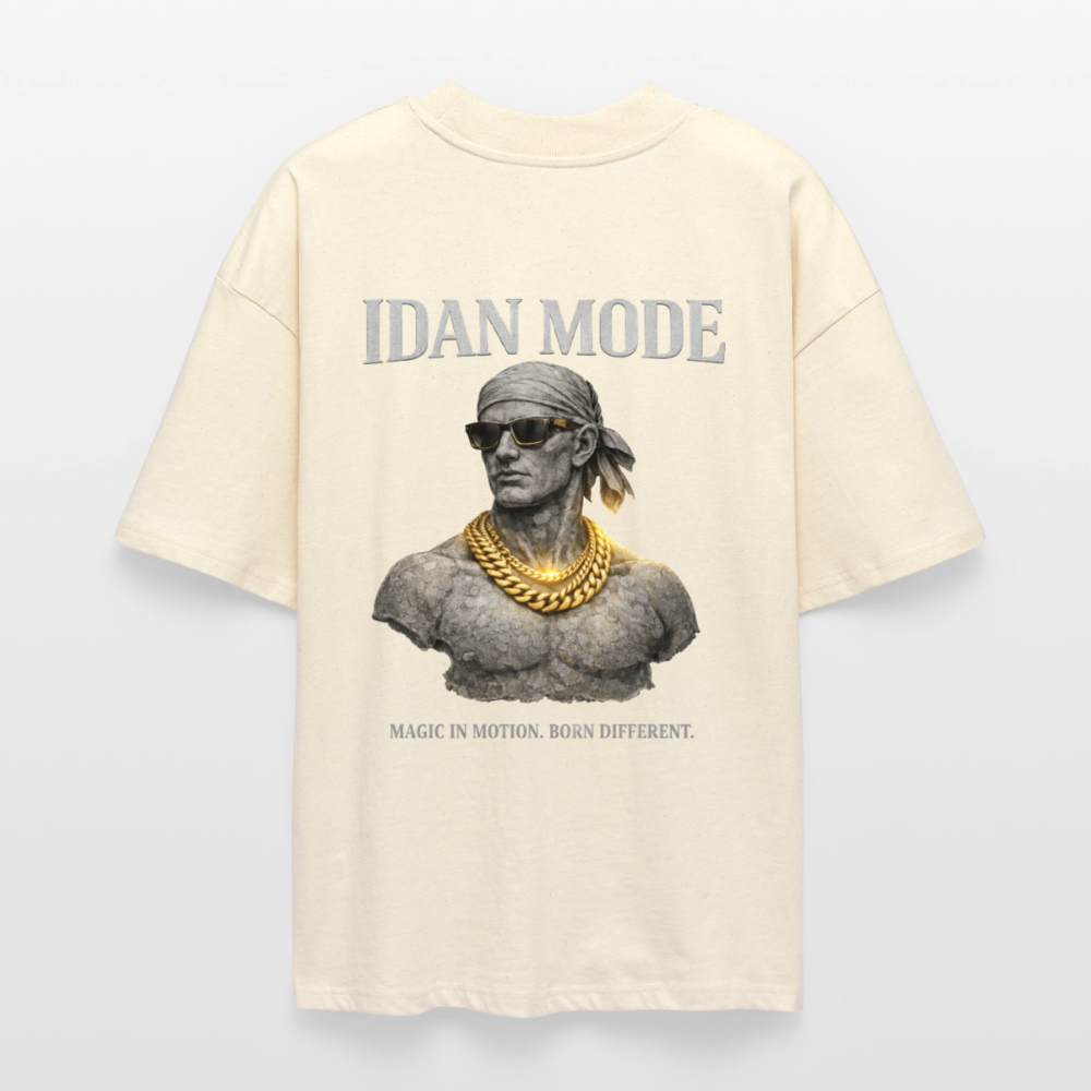 IDAN MODE BRUTALIST MOCK-NECK TEE - natural raw