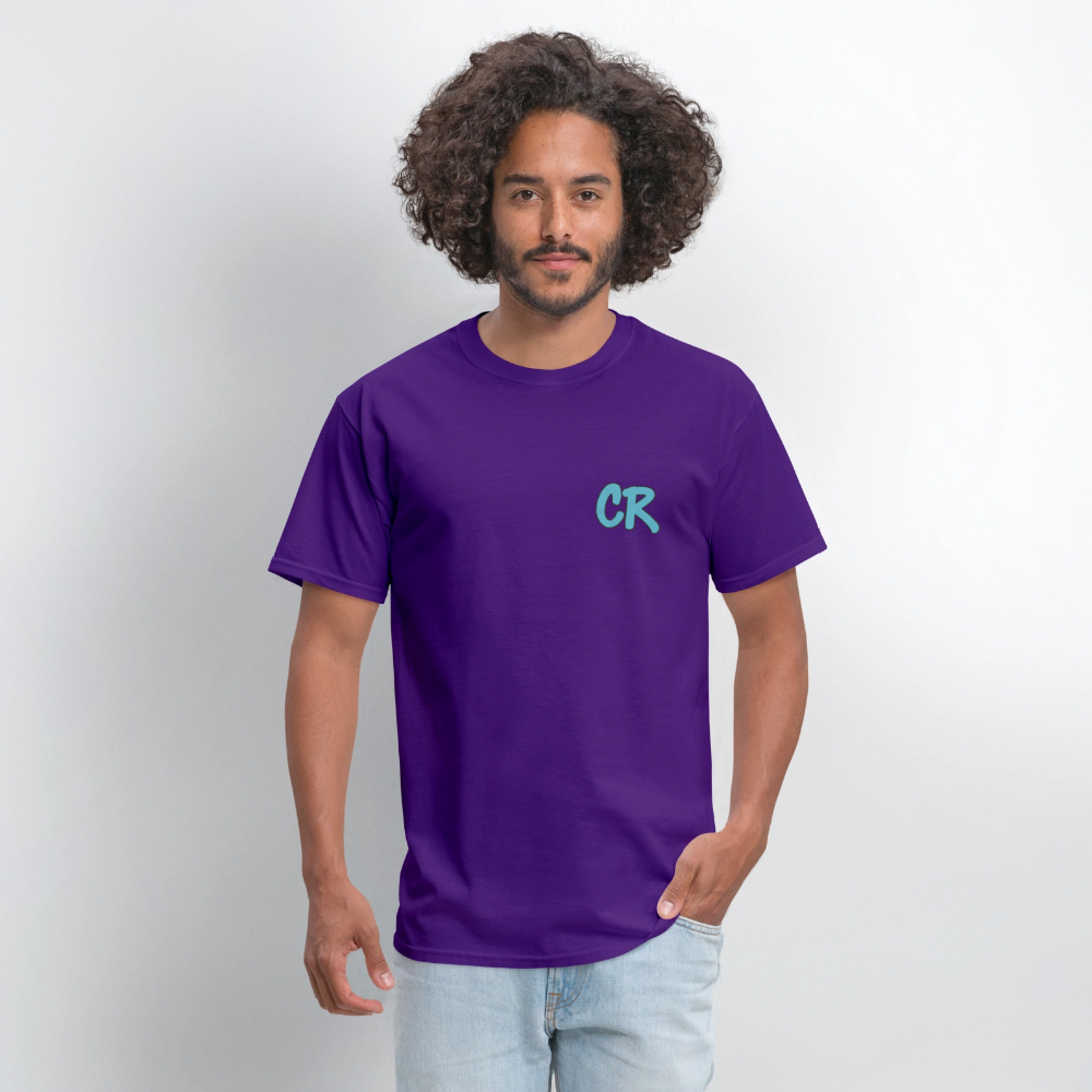 Men's T-Shirt | CHOP LIFE Back Print - purple