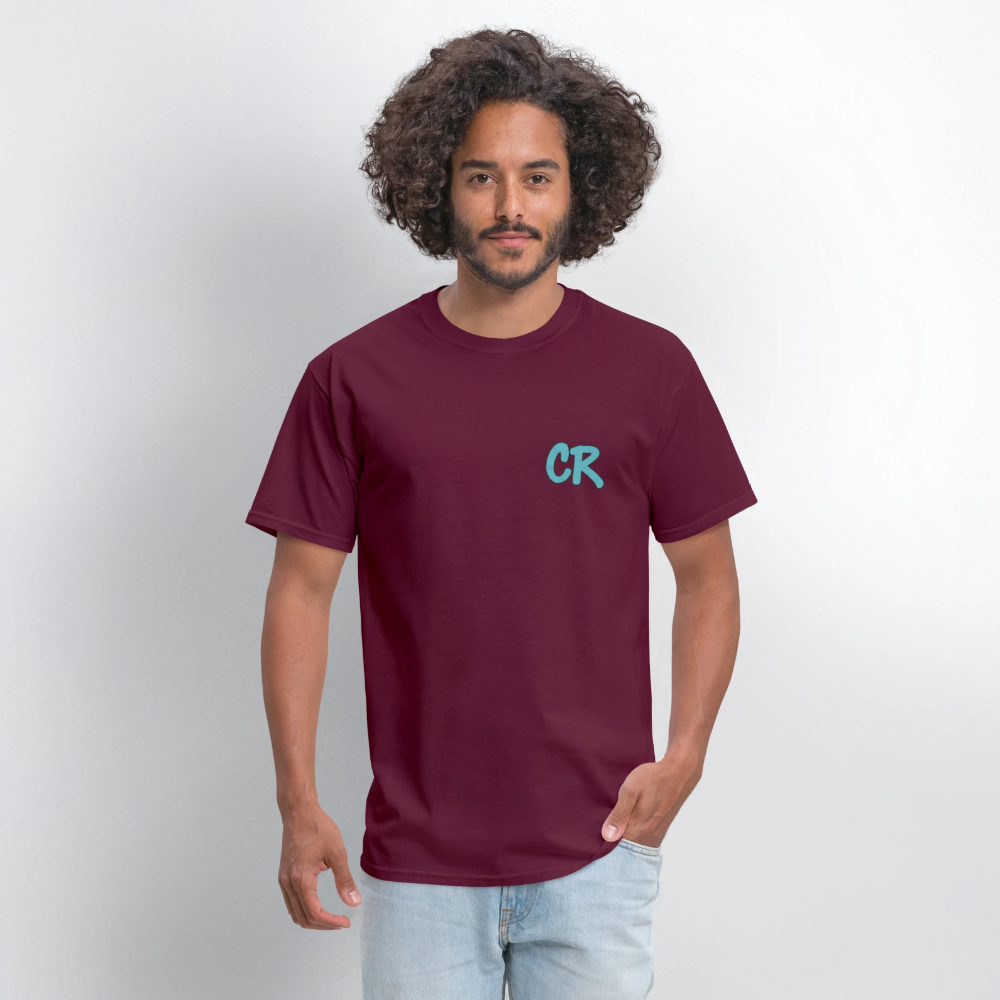 Men's IM ACTIVE T-Shirt | Front & Back - burgundy