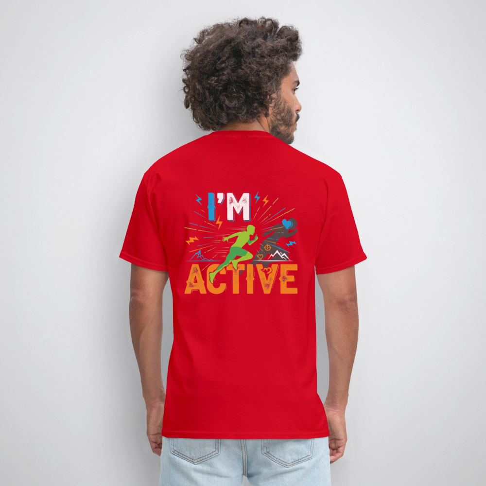 Men's IM ACTIVE T-Shirt | Front & Back - red