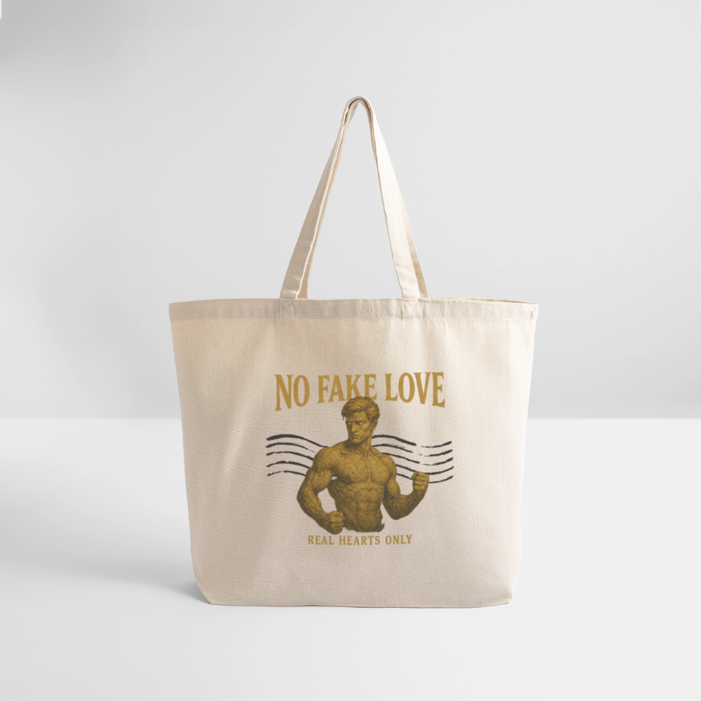 CR - No Fake Love | Eco-Friendly Cotton Tote shop the vibe at chullosrepublic.com