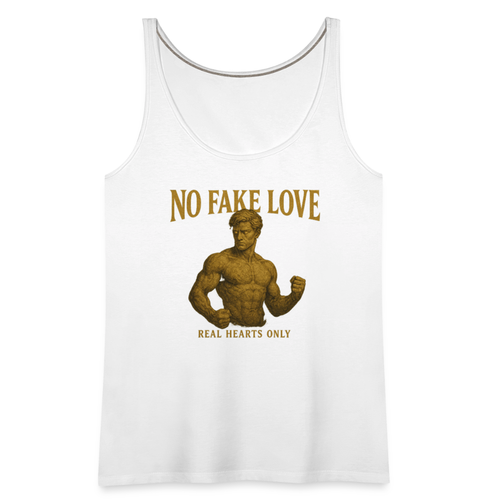 CR - Women's NO FAKE LOVE — Real Hearts Only. Premium Tank Top shop the vibe at chullosrepublic.com