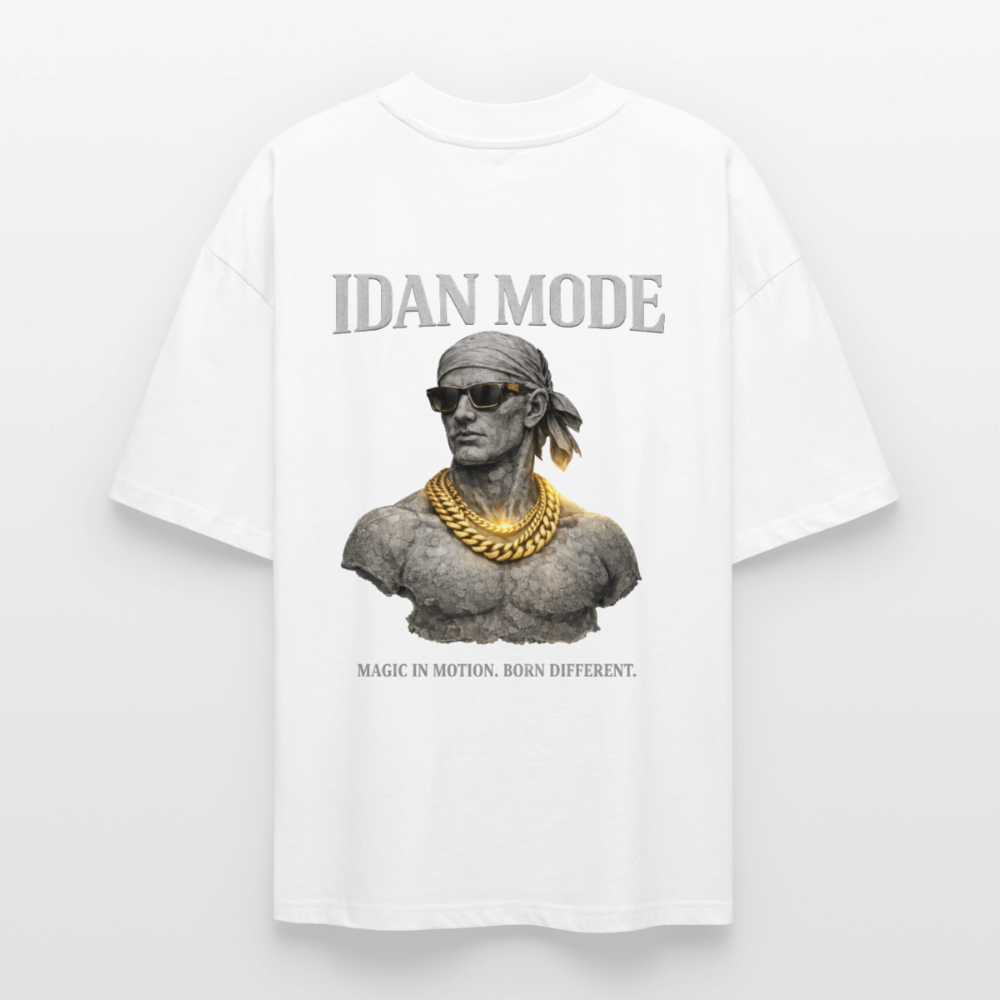 IDAN MODE BRUTALIST MOCK-NECK TEE - white
