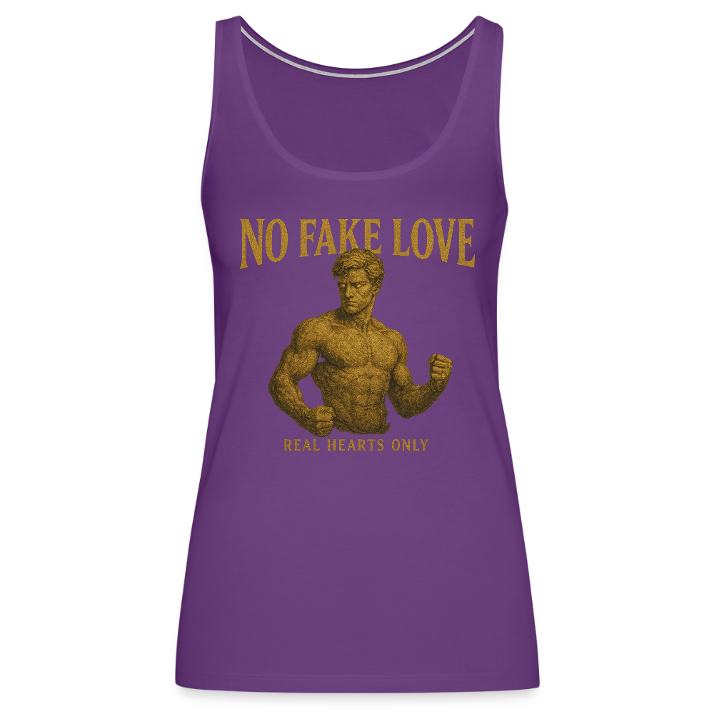 CR - Women's NO FAKE LOVE — Real Hearts Only. Premium Tank Top shop the vibe at chullosrepublic.com